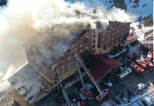 BOLU KARTALKAYA DA OTEL YANGINI