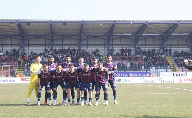 DUZCE CAM DUZCESPOR ZORLANDIGI MAÇI 2-1 KAZANDI