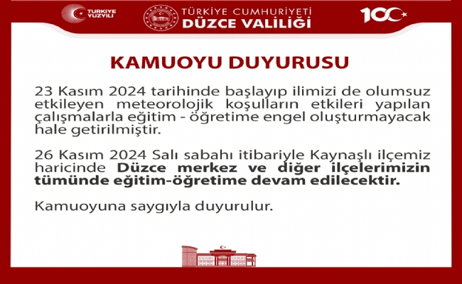 YARIN EĞİTİM ÖĞRETİM DEVAM EDİYOR"